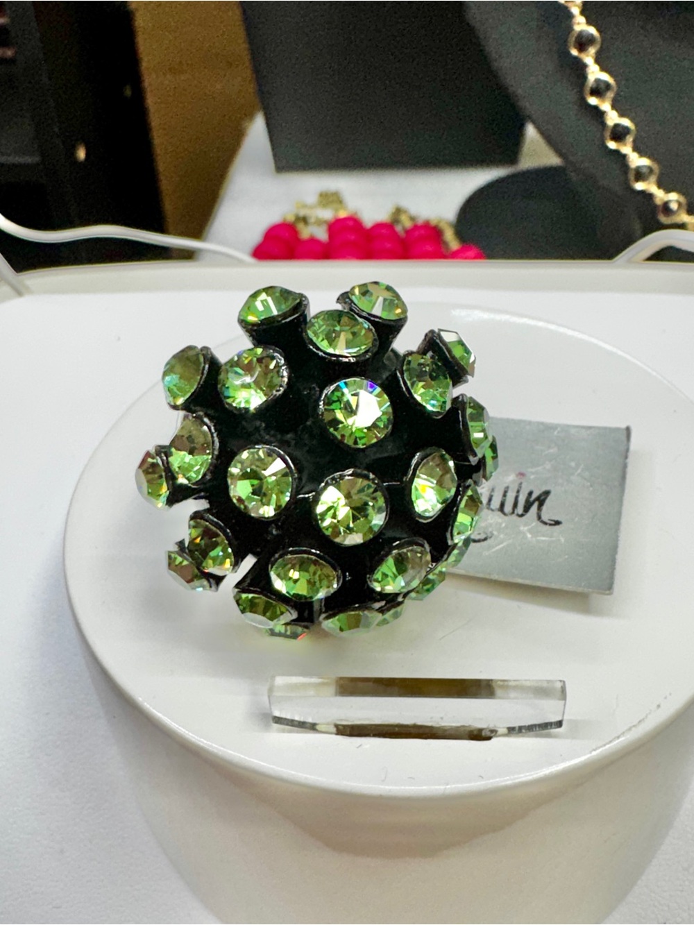 Green Crystal Cluster Statement Ring - Unbranded - Picture 9 of 9